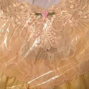 NWT Yellow Lace Nightgown